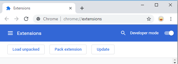 Enable the chrome developer mode.